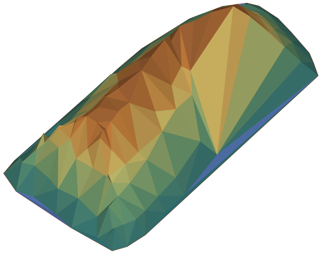 3D model of a measured gravel pile